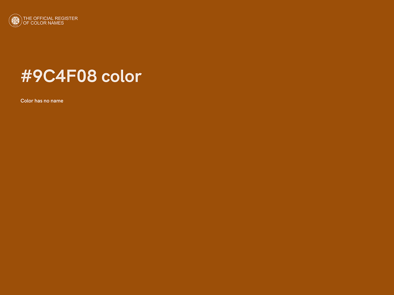 #9C4F08 color image