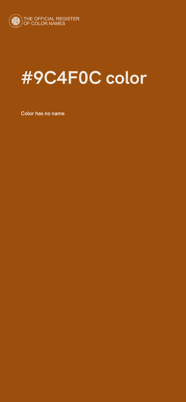 #9C4F0C color image