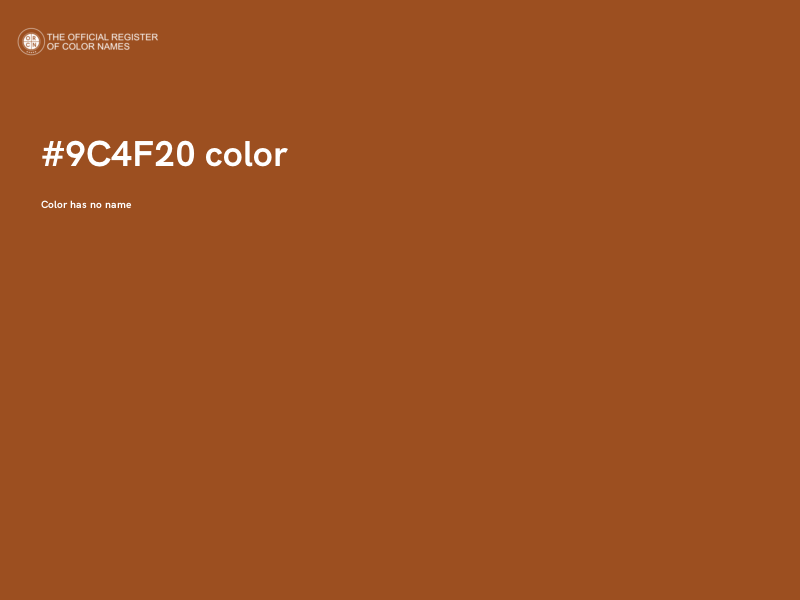 #9C4F20 color image