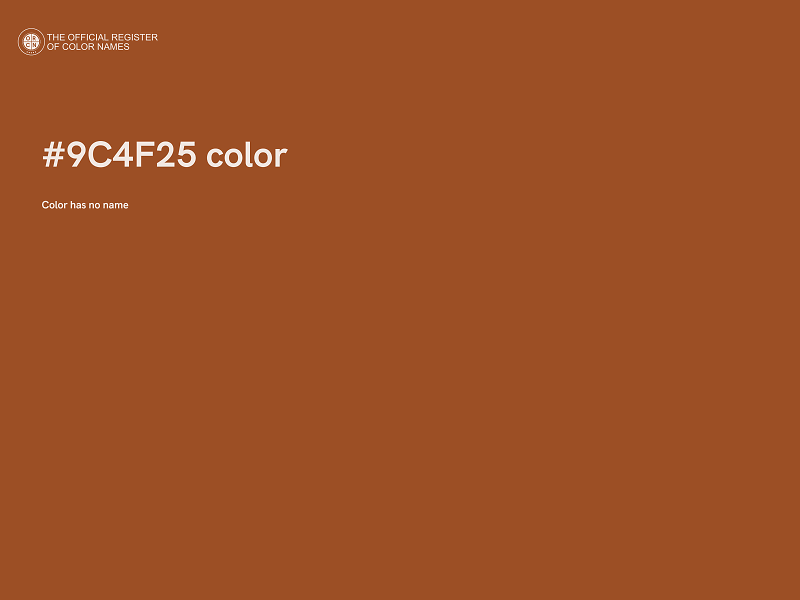 #9C4F25 color image