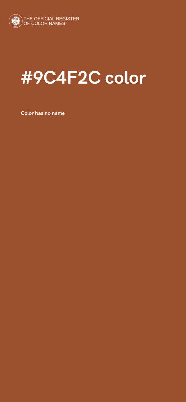 #9C4F2C color image
