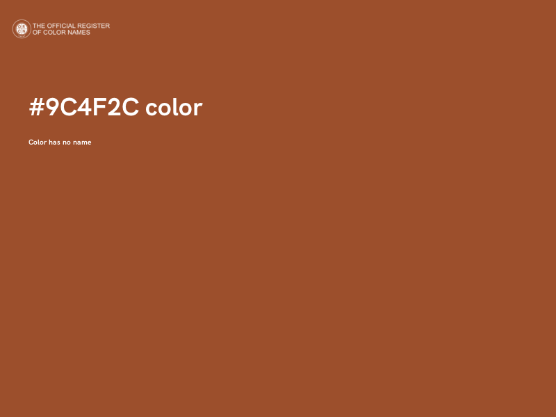 #9C4F2C color image