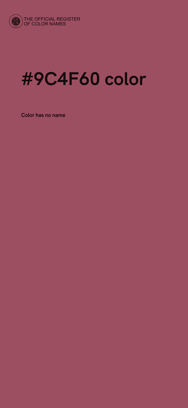 #9C4F60 color image