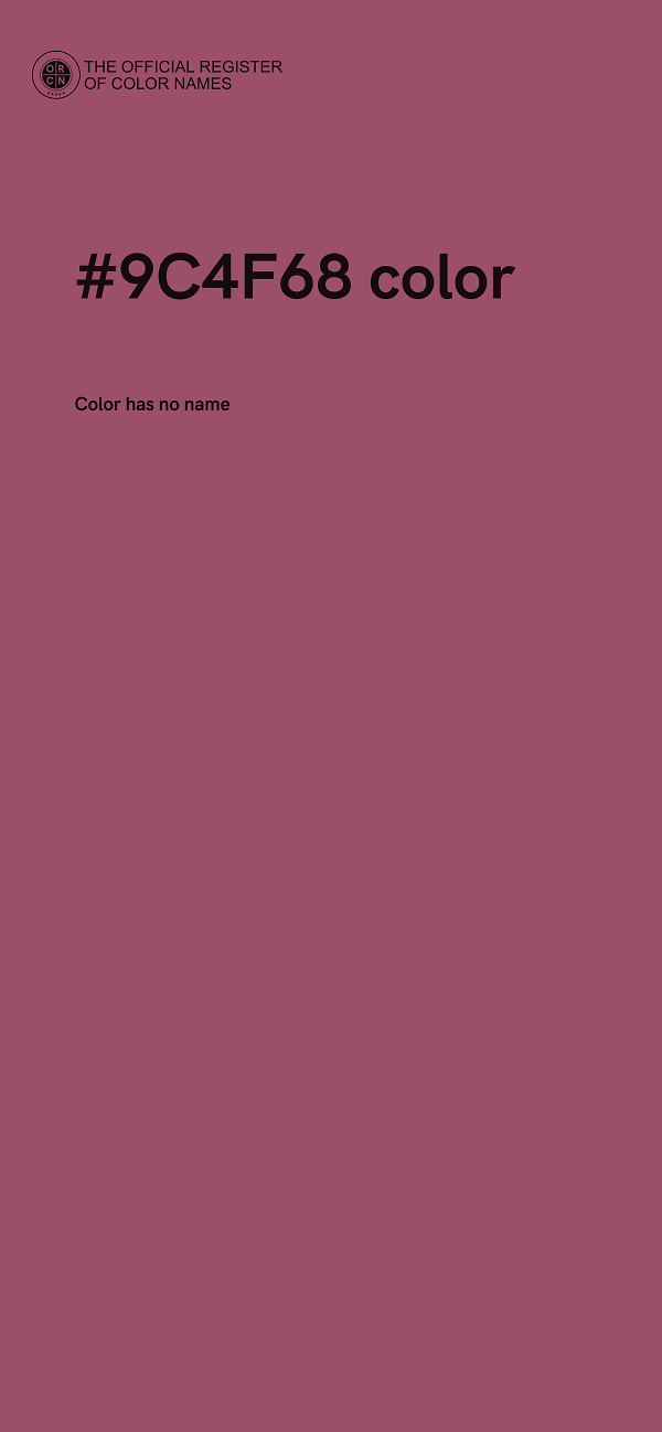 #9C4F68 color image
