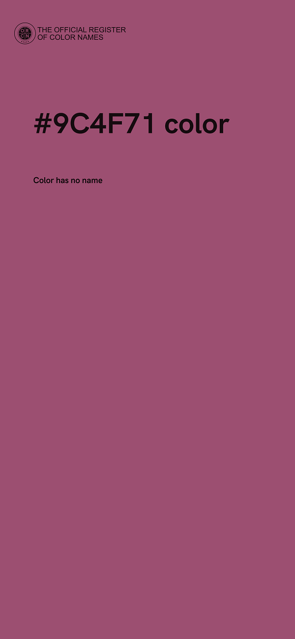 #9C4F71 color image