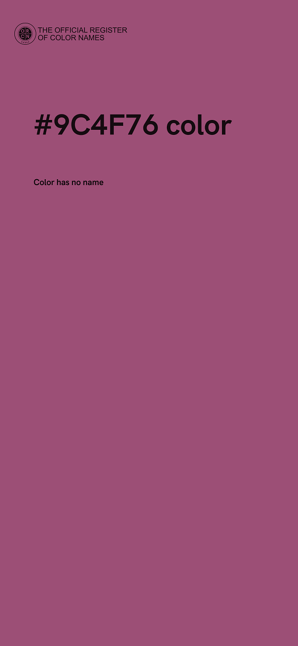 #9C4F76 color image