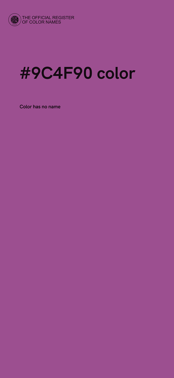 #9C4F90 color image
