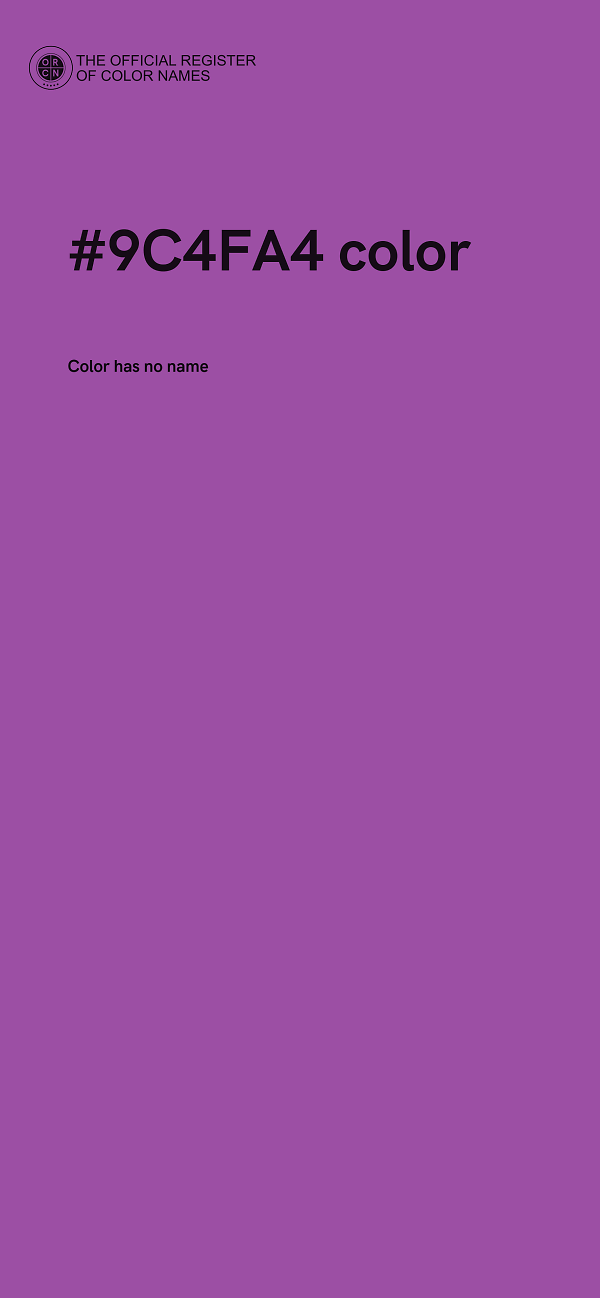 #9C4FA4 color image