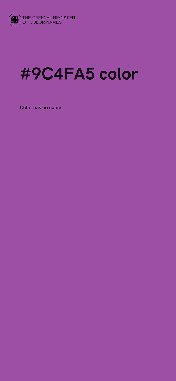 #9C4FA5 color image