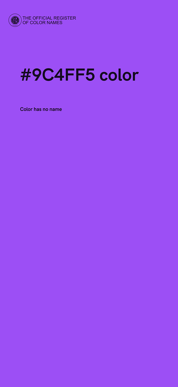 #9C4FF5 color image