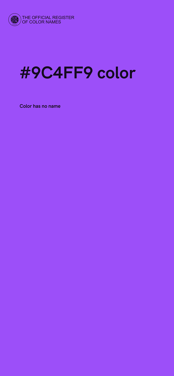 #9C4FF9 color image