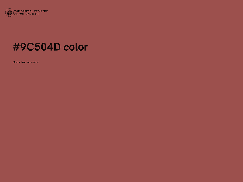 #9C504D color image