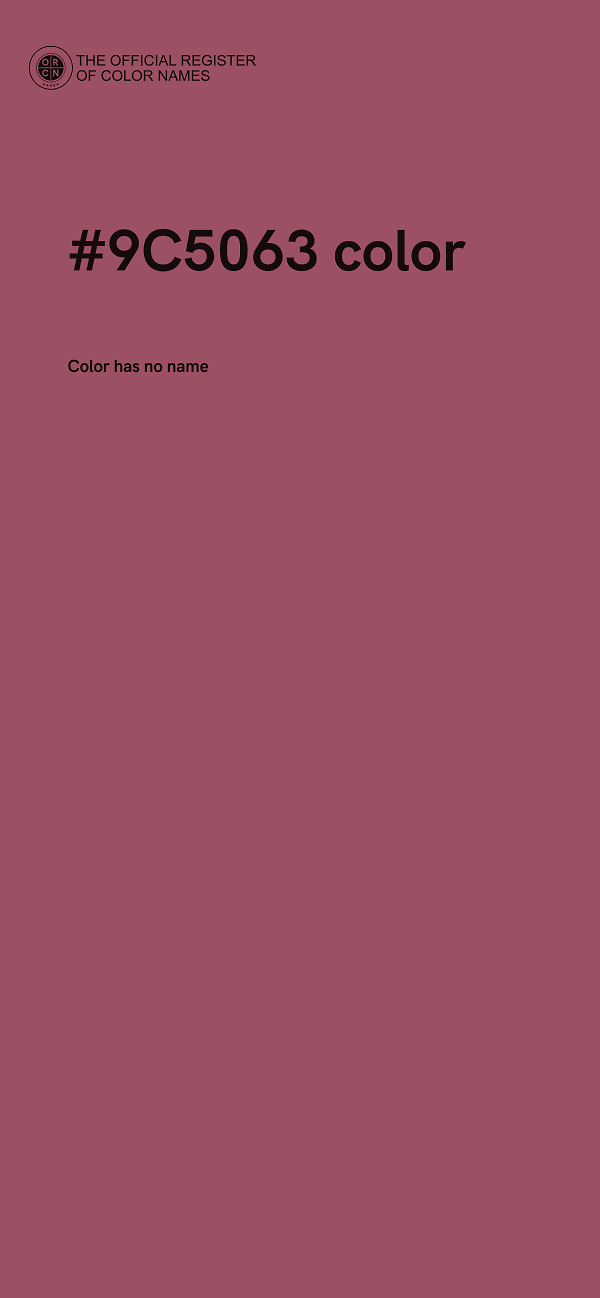 #9C5063 color image