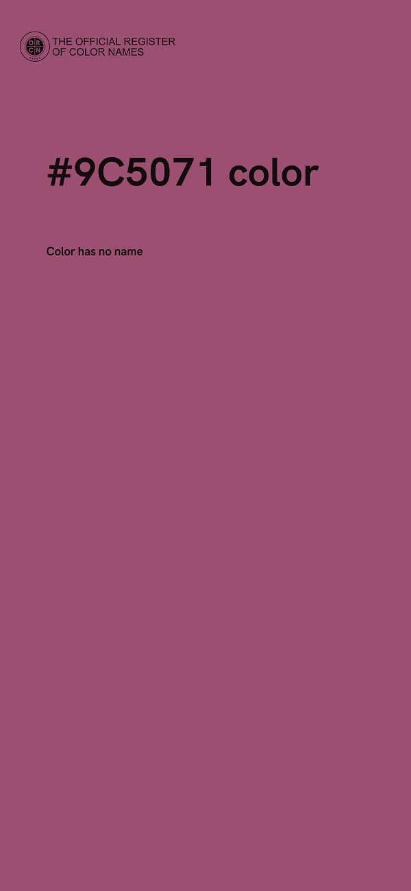#9C5071 color image