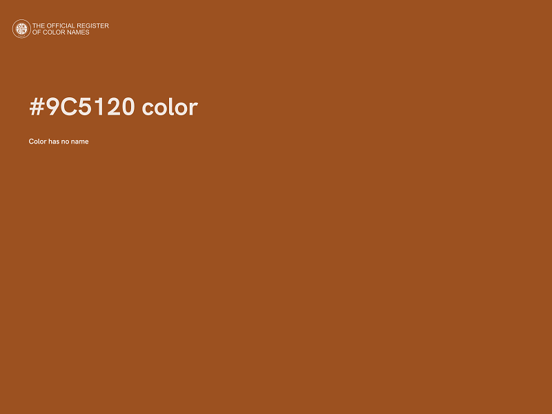 #9C5120 color image