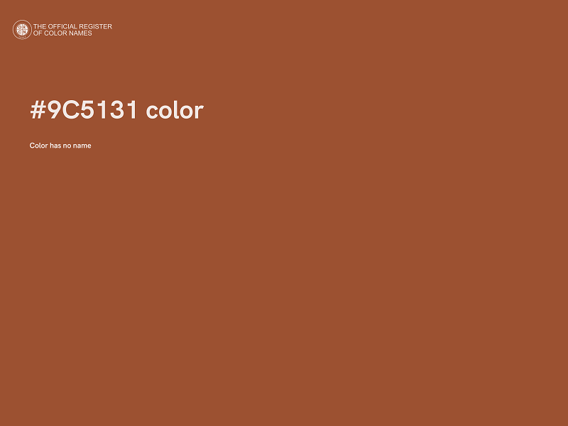 #9C5131 color image