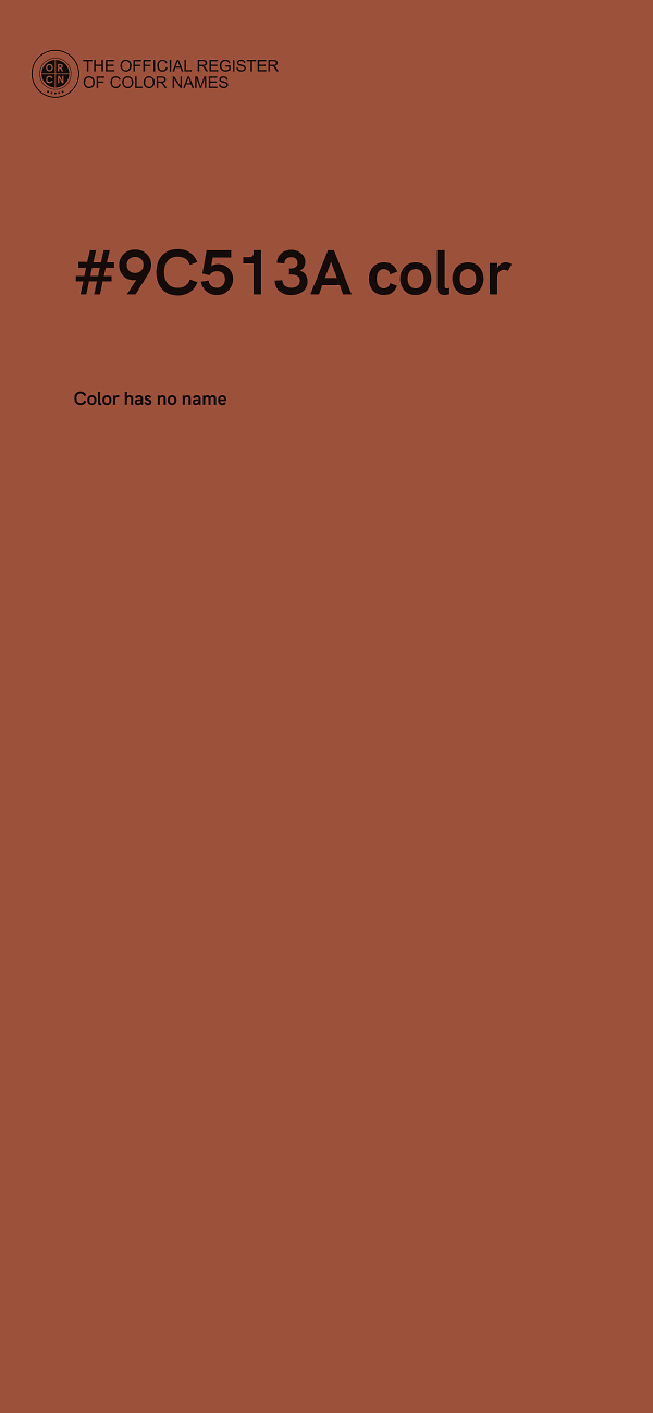 #9C513A color image