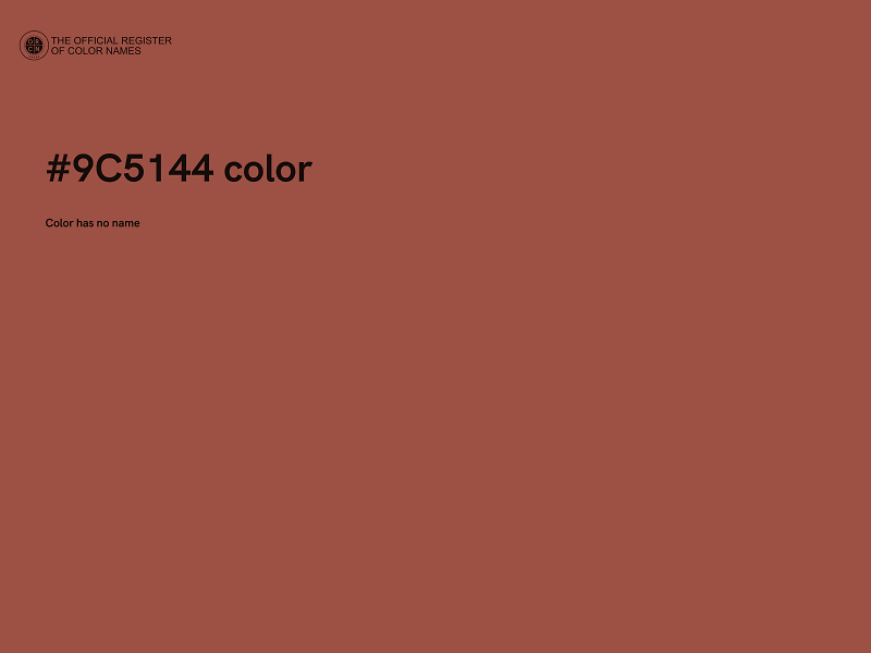 #9C5144 color image