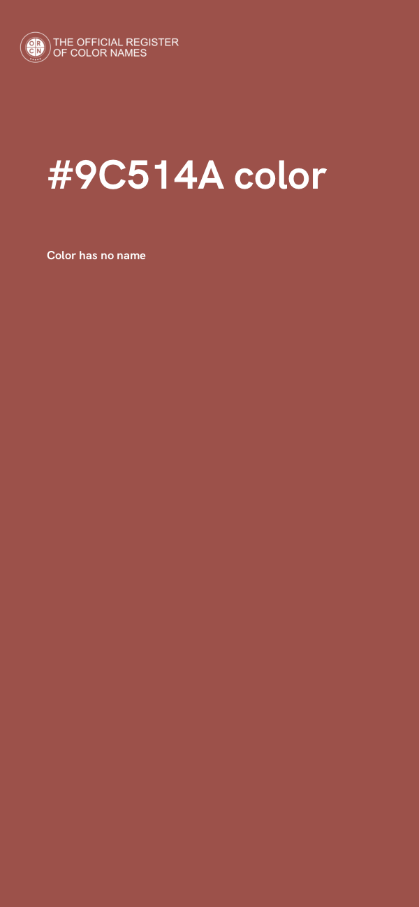 #9C514A color image