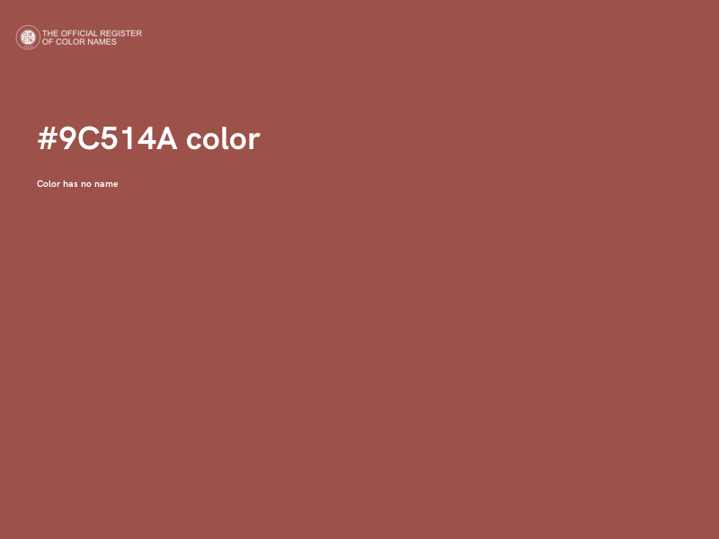 #9C514A color image
