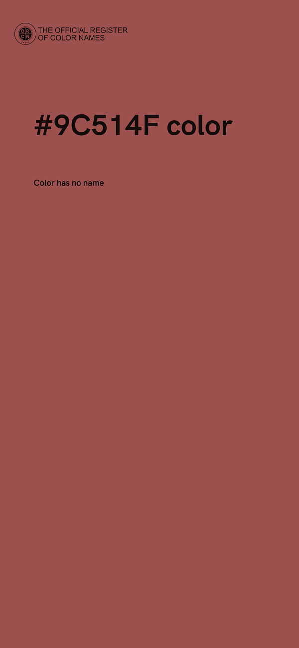 #9C514F color image