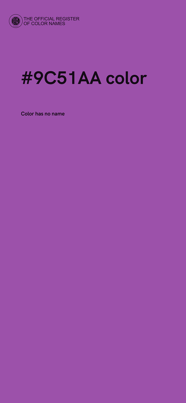 #9C51AA color image