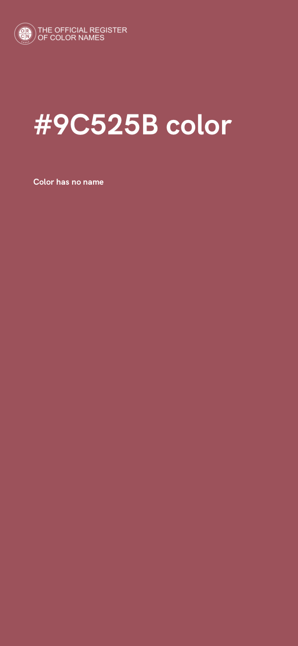#9C525B color image