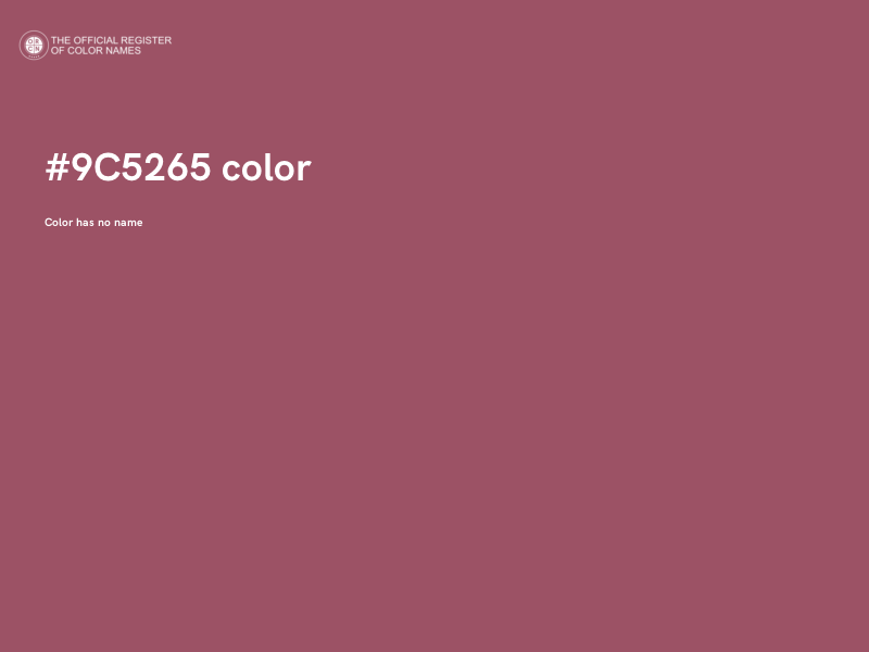#9C5265 color image