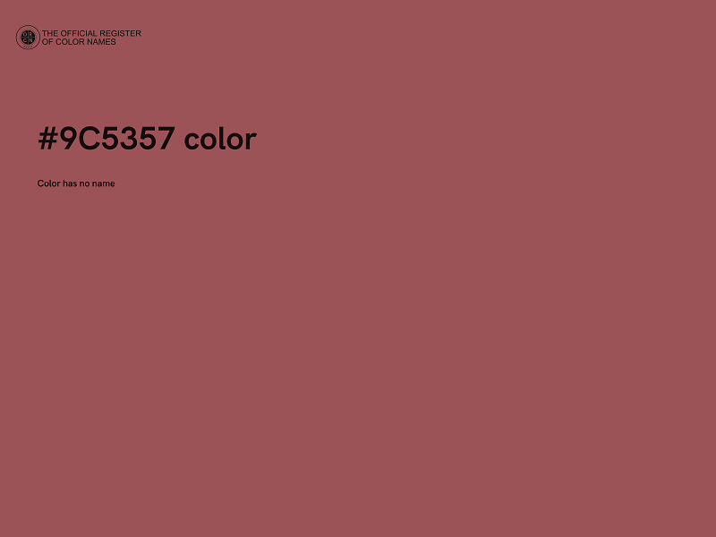 #9C5357 color image