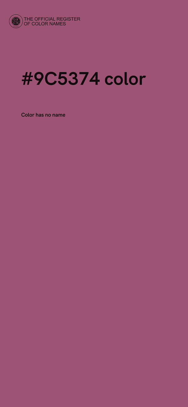 #9C5374 color image