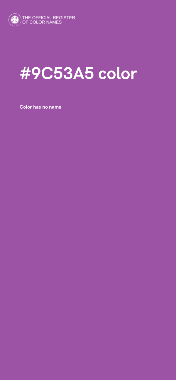 #9C53A5 color image