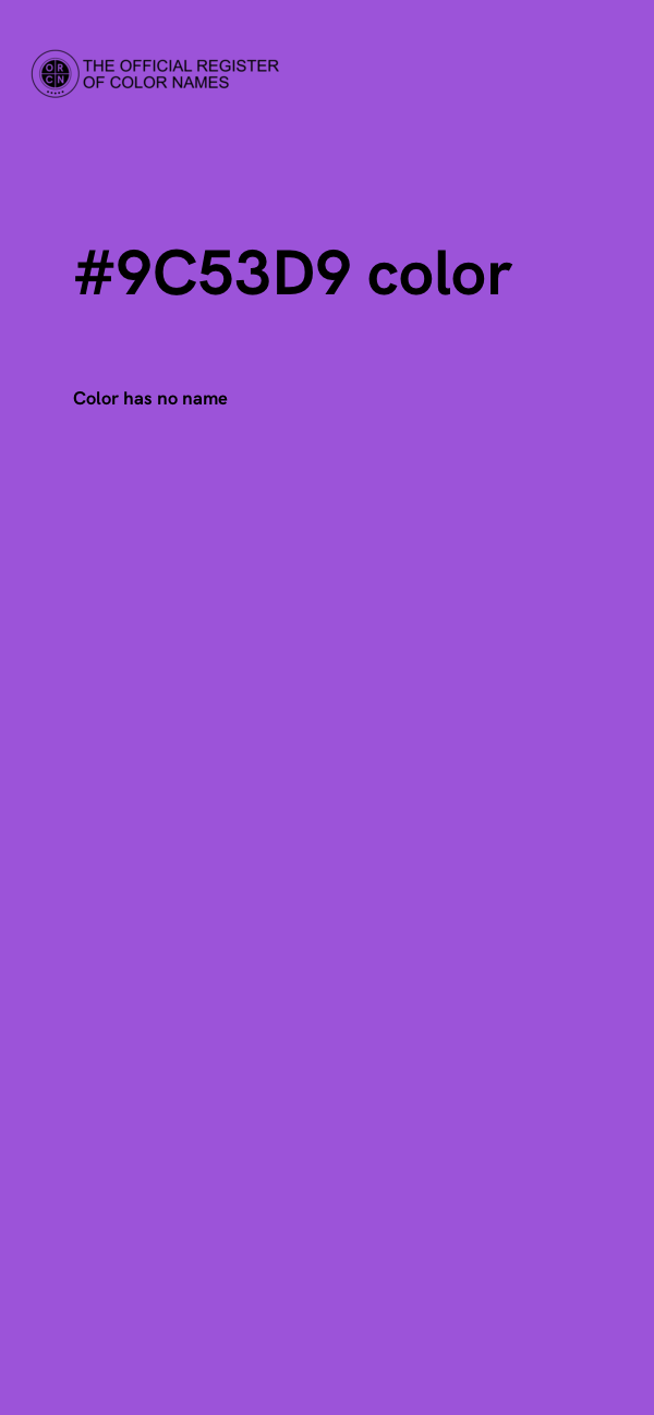 #9C53D9 color image