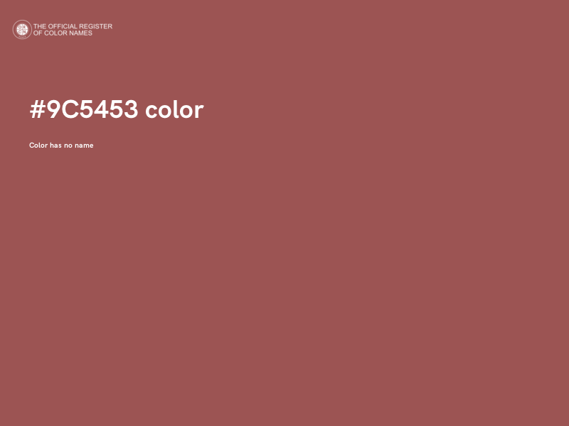 #9C5453 color image