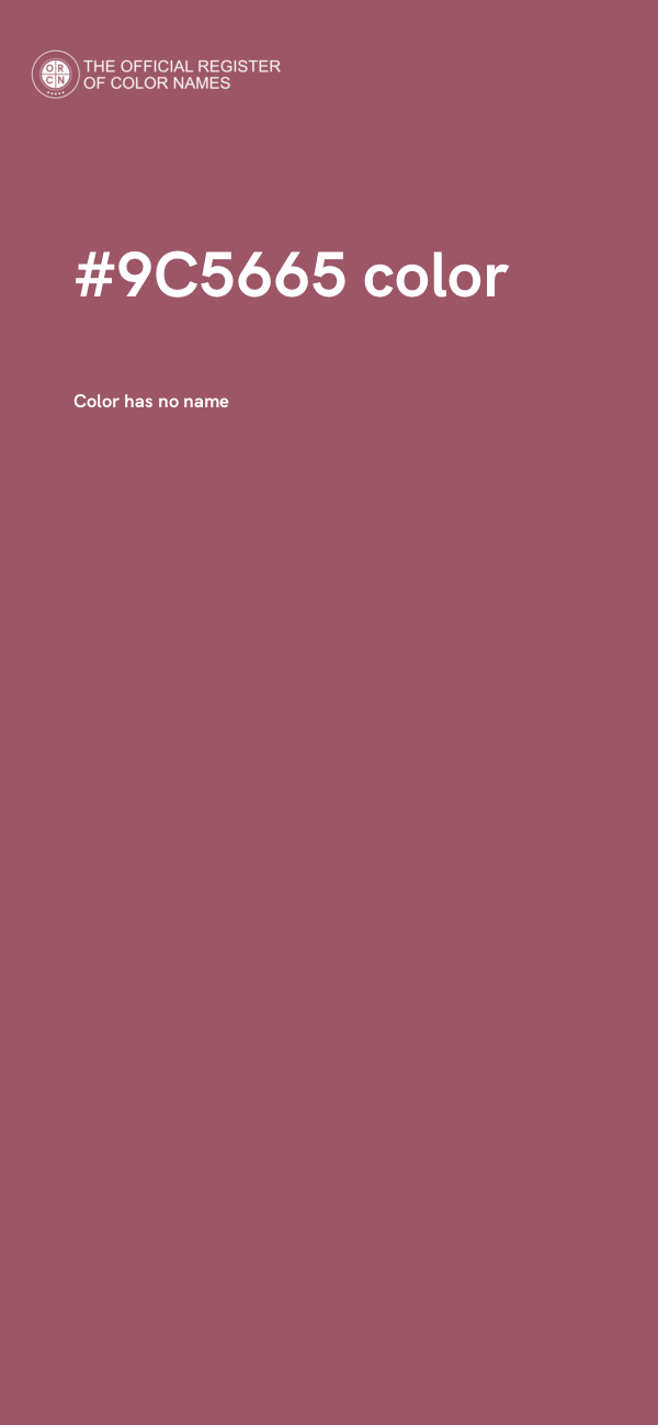 #9C5665 color image