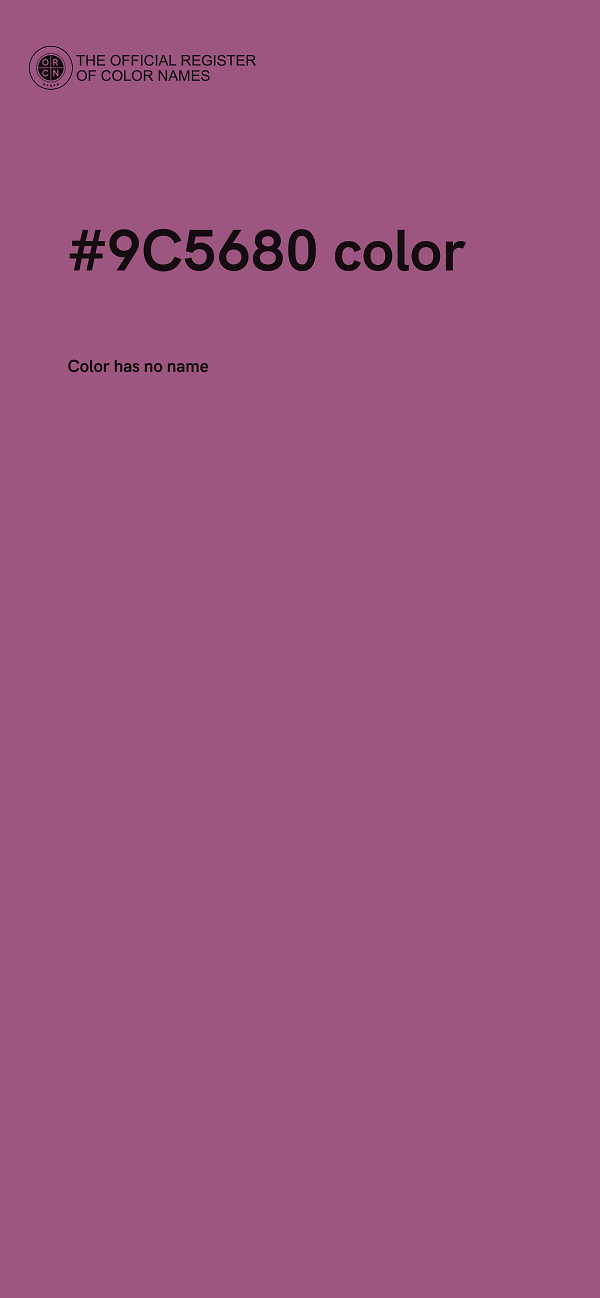 #9C5680 color image