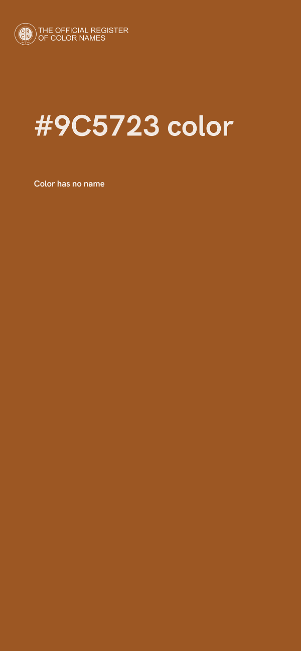 #9C5723 color image