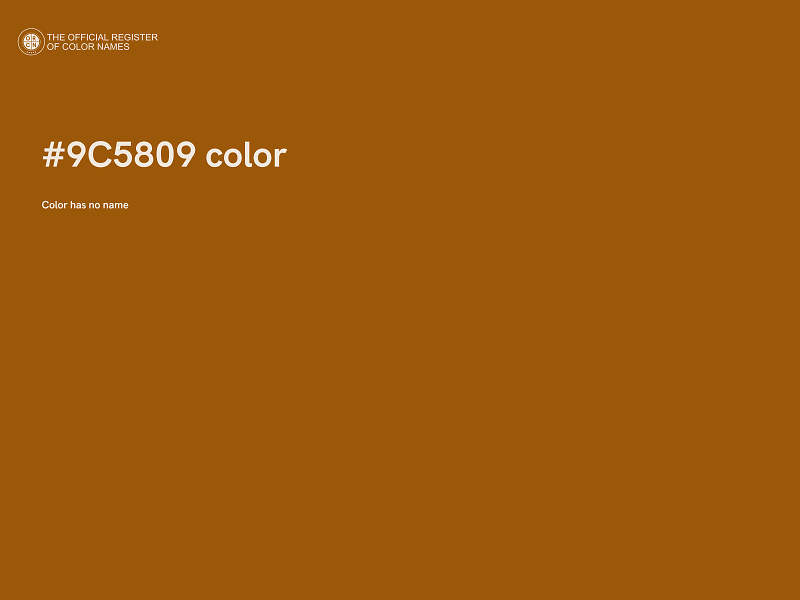 #9C5809 color image