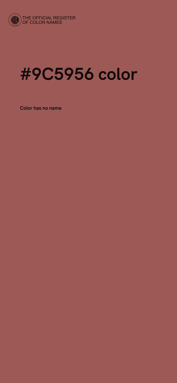 #9C5956 color image
