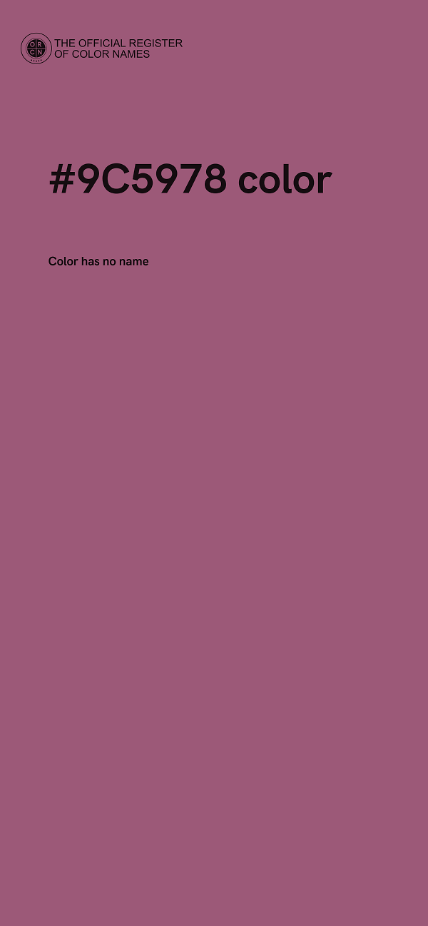 #9C5978 color image
