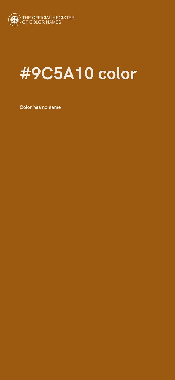 #9C5A10 color image