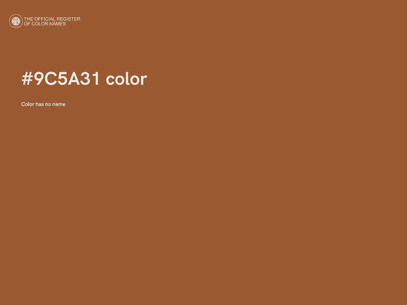 #9C5A31 color image