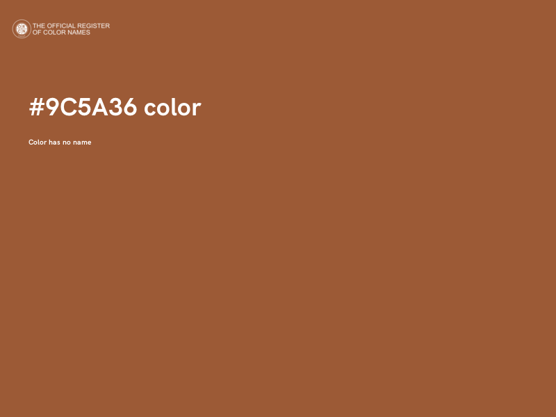 #9C5A36 color image