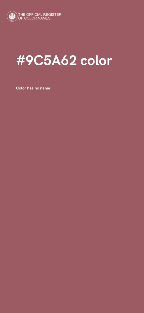 #9C5A62 color image