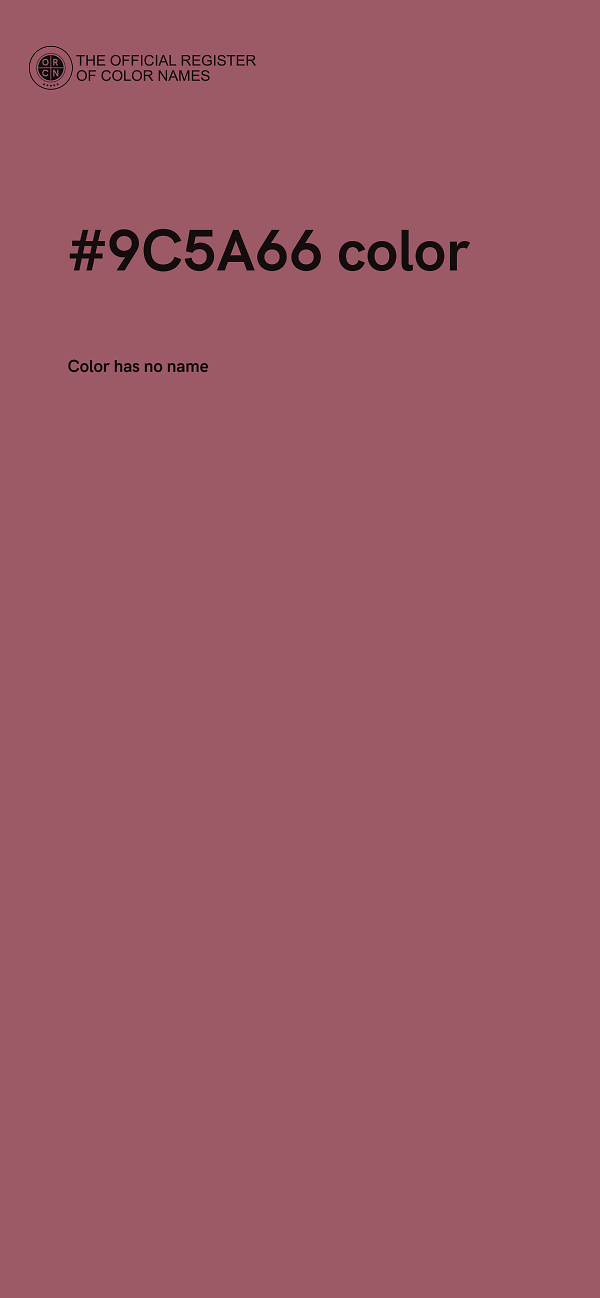 #9C5A66 color image