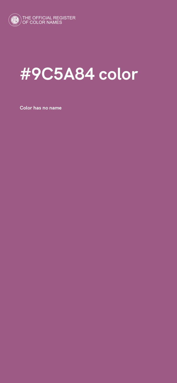 #9C5A84 color image