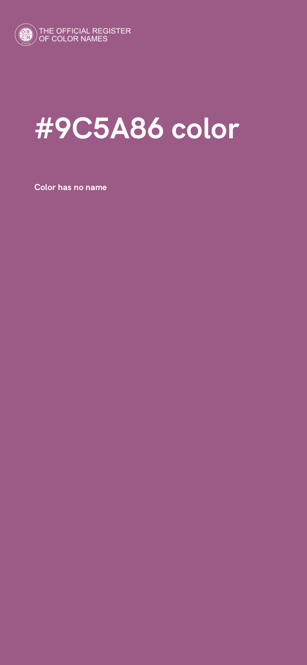 #9C5A86 color image