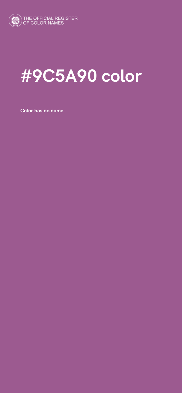 #9C5A90 color image