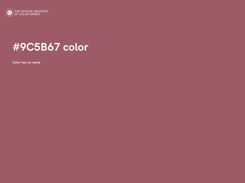 #9C5B67 color image