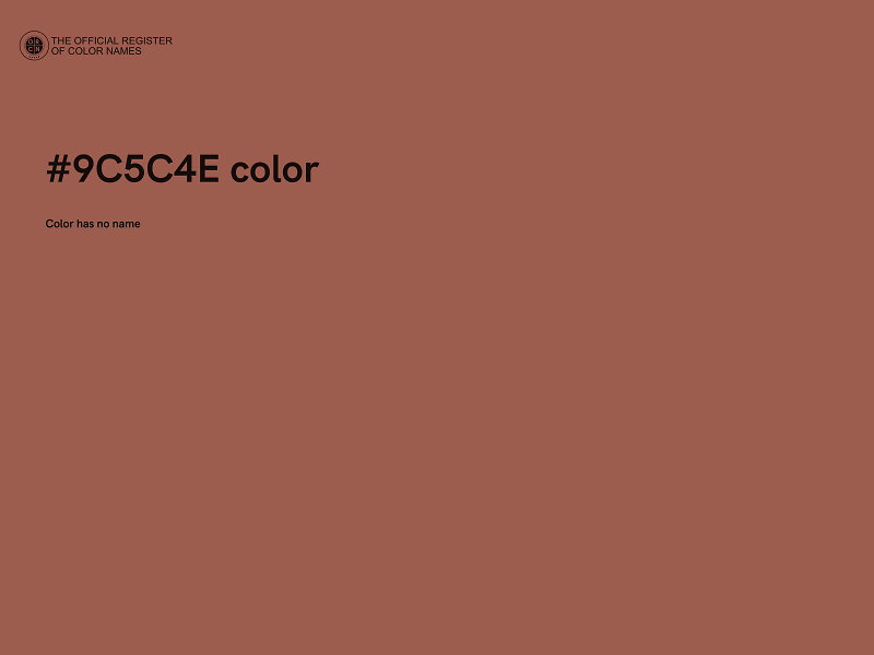 #9C5C4E color image