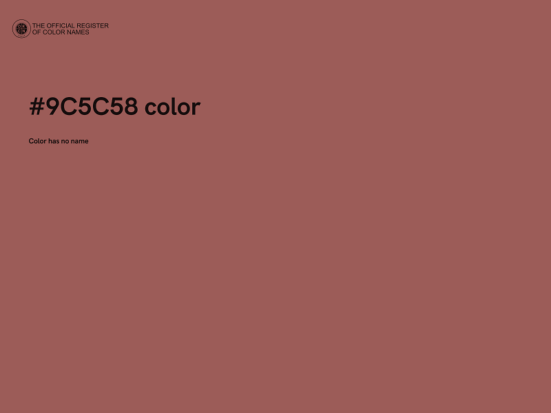 #9C5C58 color image